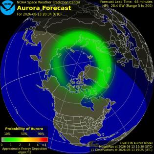 Current Northern hemispheric power input map