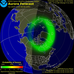 Current Northern hemispheric power input map